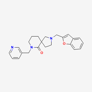molecular formula C23H25N3O2 B6088603 2-(1-benzofuran-2-ylmethyl)-7-(3-pyridinylmethyl)-2,7-diazaspiro[4.5]decan-6-one 