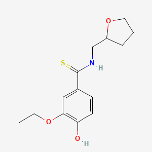 molecular formula C14H19NO3S B6088608 3-ethoxy-4-hydroxy-N-(tetrahydro-2-furanylmethyl)benzenecarbothioamide 