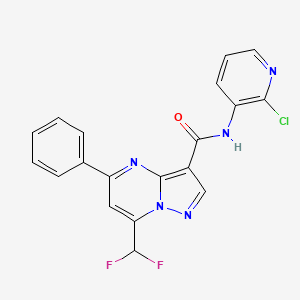 molecular formula C19H12ClF2N5O B6088620 N-(2-chloro-3-pyridinyl)-7-(difluoromethyl)-5-phenylpyrazolo[1,5-a]pyrimidine-3-carboxamide 