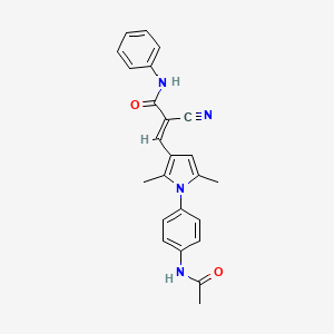 3-{1-[4-(acetylamino)phenyl]-2,5-dimethyl-1H-pyrrol-3-yl}-2-cyano-N-phenylacrylamide