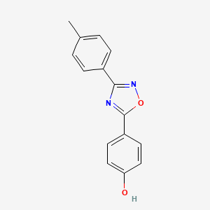molecular formula C15H12N2O2 B6088668 4-[3-(4-methylphenyl)-1,2,4-oxadiazol-5-yl]phenol 
