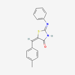 molecular formula C17H14N2OS B6088673 5-(4-methylbenzylidene)-2-(phenylimino)-1,3-thiazolidin-4-one 