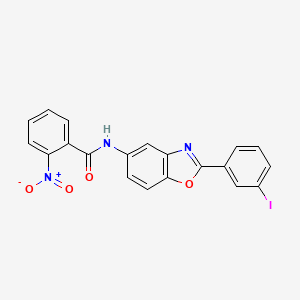 molecular formula C20H12IN3O4 B6088708 N-[2-(3-iodophenyl)-1,3-benzoxazol-5-yl]-2-nitrobenzamide 