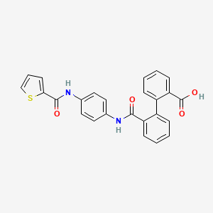 molecular formula C25H18N2O4S B6088718 2'-[({4-[(2-thienylcarbonyl)amino]phenyl}amino)carbonyl]-2-biphenylcarboxylic acid 