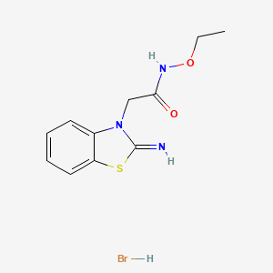 molecular formula C11H14BrN3O2S B6088726 N-ethoxy-2-(2-imino-1,3-benzothiazol-3(2H)-yl)acetamide hydrobromide 