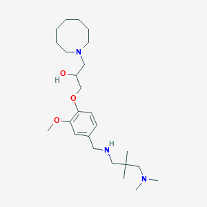 molecular formula C25H45N3O3 B6088732 1-(1-azocanyl)-3-[4-({[3-(dimethylamino)-2,2-dimethylpropyl]amino}methyl)-2-methoxyphenoxy]-2-propanol 