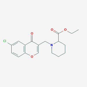 ethyl 1-[(6-chloro-4-oxo-4H-chromen-3-yl)methyl]-2-piperidinecarboxylate