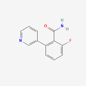 molecular formula C12H9FN2O B6088751 2-fluoro-6-pyridin-3-ylbenzamide 