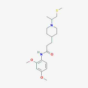molecular formula C20H32N2O3S B6088771 N-(2,4-dimethoxyphenyl)-3-{1-[1-methyl-2-(methylthio)ethyl]-4-piperidinyl}propanamide 