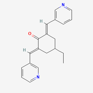 molecular formula C19H19N3O B608879 (2E,6E)-4-ethyl-2,6-bis(3-pyridylmethylene)cyclohexan-1-one CAS No. 1162656-22-5