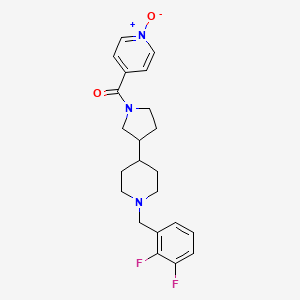 molecular formula C22H25F2N3O2 B6088802 4-({3-[1-(2,3-difluorobenzyl)-4-piperidinyl]-1-pyrrolidinyl}carbonyl)pyridine 1-oxide 