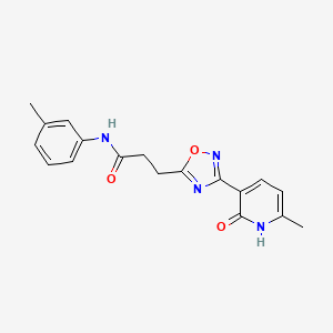 molecular formula C18H18N4O3 B6088814 3-[3-(6-methyl-2-oxo-1,2-dihydro-3-pyridinyl)-1,2,4-oxadiazol-5-yl]-N-(3-methylphenyl)propanamide 