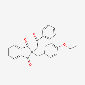 molecular formula C26H22O4 B6088835 2-(4-ethoxybenzyl)-2-(2-oxo-2-phenylethyl)-1H-indene-1,3(2H)-dione 