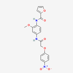 N-(2-methoxy-4-{[(4-nitrophenoxy)acetyl]amino}phenyl)-2-furamide
