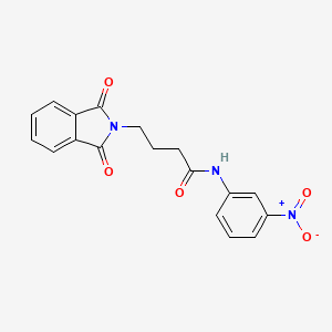 molecular formula C18H15N3O5 B6088874 4-(1,3-dioxo-1,3-dihydro-2H-isoindol-2-yl)-N-(3-nitrophenyl)butanamide 