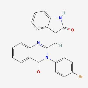molecular formula C23H14BrN3O2 B6088888 3-(4-bromophenyl)-2-[(2-oxo-1,2-dihydro-3H-indol-3-ylidene)methyl]-4(3H)-quinazolinone 