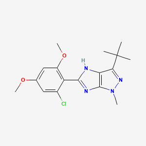 molecular formula C17H21ClN4O2 B6088916 3-tert-butyl-5-(2-chloro-4,6-dimethoxyphenyl)-1-methyl-1,4-dihydroimidazo[4,5-c]pyrazole 