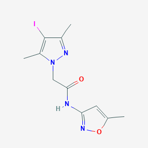 molecular formula C11H13IN4O2 B6088920 2-(4-iodo-3,5-dimethyl-1H-pyrazol-1-yl)-N-(5-methylisoxazol-3-yl)acetamide 