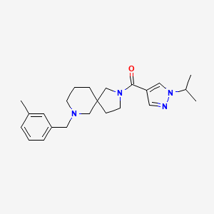 molecular formula C23H32N4O B6088930 2-[(1-isopropyl-1H-pyrazol-4-yl)carbonyl]-7-(3-methylbenzyl)-2,7-diazaspiro[4.5]decane 