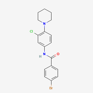 4-bromo-N-[3-chloro-4-(1-piperidinyl)phenyl]benzamide