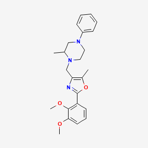 molecular formula C24H29N3O3 B6088937 1-{[2-(2,3-dimethoxyphenyl)-5-methyl-1,3-oxazol-4-yl]methyl}-2-methyl-4-phenylpiperazine 