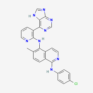 molecular formula C26H19ClN8 B608895 B-Raf 抑制剂 1 CAS No. 1093100-40-3