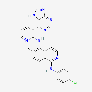 molecular formula C26H19ClN8 B608895 B-Raf 抑制剂 1 