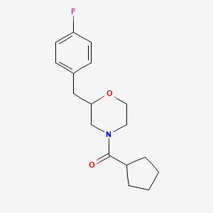 molecular formula C17H22FNO2 B6088966 4-(cyclopentylcarbonyl)-2-(4-fluorobenzyl)morpholine 