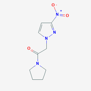 molecular formula C9H12N4O3 B6088972 3-nitro-1-[2-oxo-2-(1-pyrrolidinyl)ethyl]-1H-pyrazole 