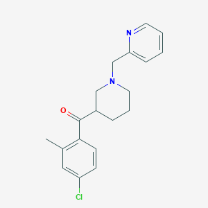 molecular formula C19H21ClN2O B6088976 (4-chloro-2-methylphenyl)[1-(2-pyridinylmethyl)-3-piperidinyl]methanone 