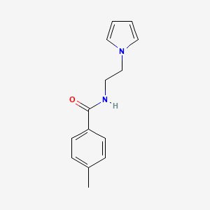 molecular formula C14H16N2O B6088991 4-methyl-N-[2-(1H-pyrrol-1-yl)ethyl]benzamide 