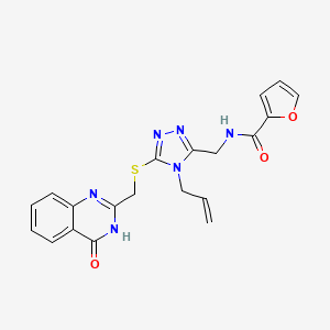 N-[(4-allyl-5-{[(4-oxo-3,4-dihydro-2-quinazolinyl)methyl]thio}-4H-1,2,4-triazol-3-yl)methyl]-2-furamide