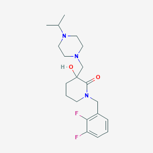 1-(2,3-difluorobenzyl)-3-hydroxy-3-[(4-isopropyl-1-piperazinyl)methyl]-2-piperidinone