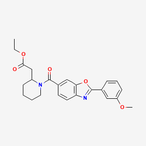 ethyl (1-{[2-(3-methoxyphenyl)-1,3-benzoxazol-6-yl]carbonyl}-2-piperidinyl)acetate