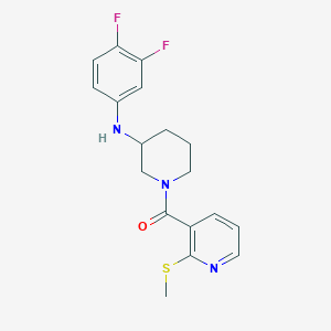 molecular formula C18H19F2N3OS B6089043 N-(3,4-difluorophenyl)-1-{[2-(methylthio)-3-pyridinyl]carbonyl}-3-piperidinamine 