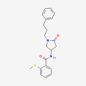 molecular formula C21H24N2O2S B6089053 2-(methylthio)-N-[5-oxo-1-(3-phenylpropyl)-3-pyrrolidinyl]benzamide 