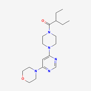molecular formula C18H29N5O2 B6089071 4-{6-[4-(2-ethylbutanoyl)-1-piperazinyl]-4-pyrimidinyl}morpholine 