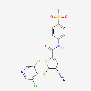 molecular formula C18H11Cl2N3O3S3 B608908 USP7/USP47抑制剂 CAS No. 1247825-37-1