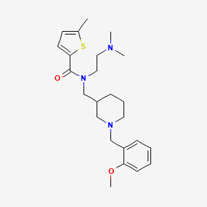 molecular formula C24H35N3O2S B6089080 N-[2-(dimethylamino)ethyl]-N-{[1-(2-methoxybenzyl)-3-piperidinyl]methyl}-5-methyl-2-thiophenecarboxamide 