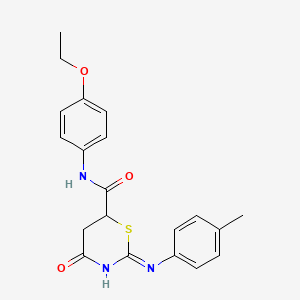 molecular formula C20H21N3O3S B6089088 N-(4-ethoxyphenyl)-2-[(4-methylphenyl)amino]-4-oxo-5,6-dihydro-4H-1,3-thiazine-6-carboxamide CAS No. 5707-53-9