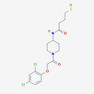 molecular formula C17H22Cl2N2O3S B608909 N-{1-[(2,4-Dichlorophenoxy)acetyl]piperidin-4-Yl}-4-Sulfanylbutanamide CAS No. 2060530-16-5