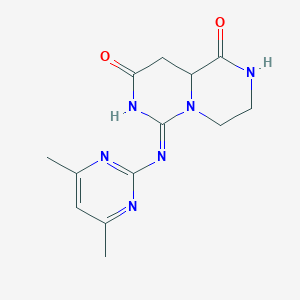 molecular formula C13H16N6O2 B6089099 6-[(4,6-dimethyl-2-pyrimidinyl)amino]-3,4,9,9a-tetrahydro-2H-pyrazino[1,2-c]pyrimidine-1,8-dione 