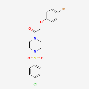 molecular formula C18H18BrClN2O4S B6089103 1-[(4-bromophenoxy)acetyl]-4-[(4-chlorophenyl)sulfonyl]piperazine 