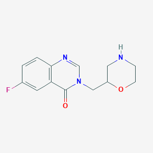 molecular formula C13H14FN3O2 B6089131 6-fluoro-3-(morpholin-2-ylmethyl)quinazolin-4(3H)-one 