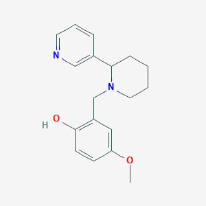 4-methoxy-2-{[2-(3-pyridinyl)-1-piperidinyl]methyl}phenol