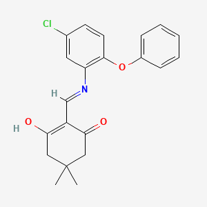 2-{[(5-chloro-2-phenoxyphenyl)amino]methylene}-5,5-dimethyl-1,3-cyclohexanedione