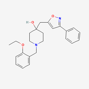 molecular formula C24H28N2O3 B6089199 1-(2-ethoxybenzyl)-4-[(3-phenyl-5-isoxazolyl)methyl]-4-piperidinol 