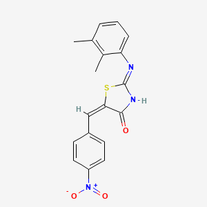 molecular formula C18H15N3O3S B6089217 2-[(2,3-dimethylphenyl)amino]-5-(4-nitrobenzylidene)-1,3-thiazol-4(5H)-one 