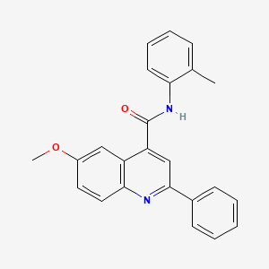 molecular formula C24H20N2O2 B6089258 6-methoxy-N-(2-methylphenyl)-2-phenyl-4-quinolinecarboxamide 