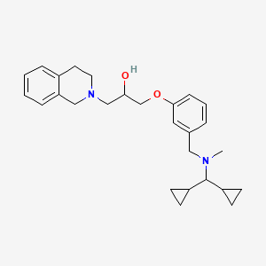 molecular formula C27H36N2O2 B6089268 1-(3-{[(dicyclopropylmethyl)(methyl)amino]methyl}phenoxy)-3-(3,4-dihydro-2(1H)-isoquinolinyl)-2-propanol 